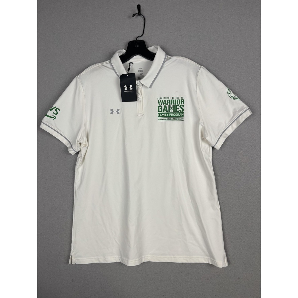 Warrior Games Staff Shirt Womens Large White 2025 Colorado Under Armour Polo